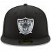 Men's Oakland Raiders New Era Black Classic Logo Omaha 59FIFTY Fitted Hat 2539472